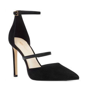 Nine West Trinette Black Suede Stiletto Pump